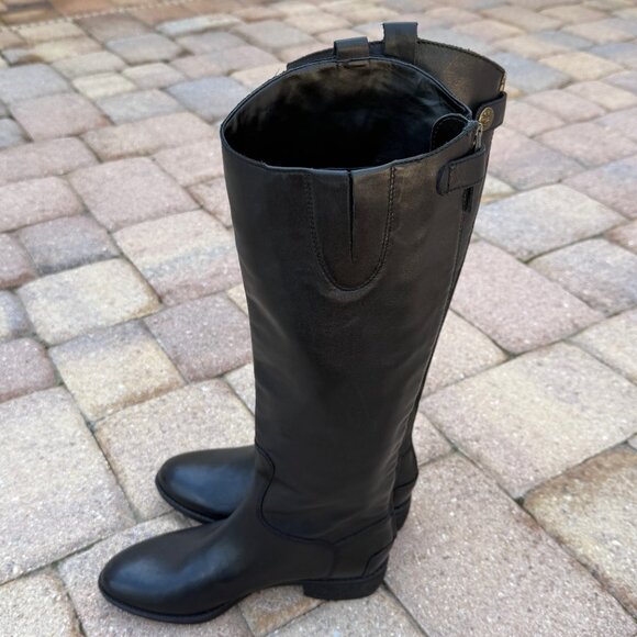 Sam Edelman Like New Penny Black Leather Riding Boot Size 5 / 35 - Picture 7 of 16